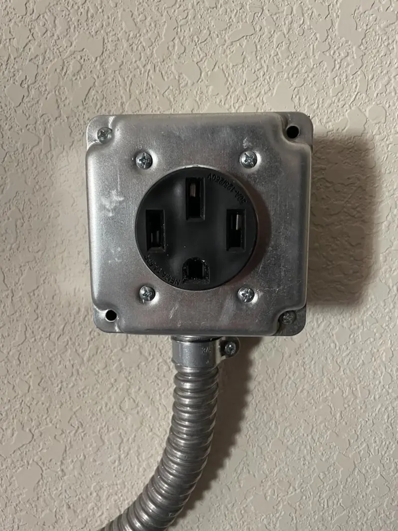 NEMA 14-50 outlet installed for Electrical Panel Upgrade in North Hudson